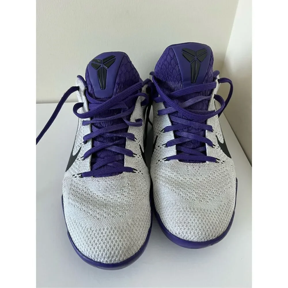 Nike Kobe XI Elite Low ID Lakers purple and white Rare 903710-991 Mens Size10